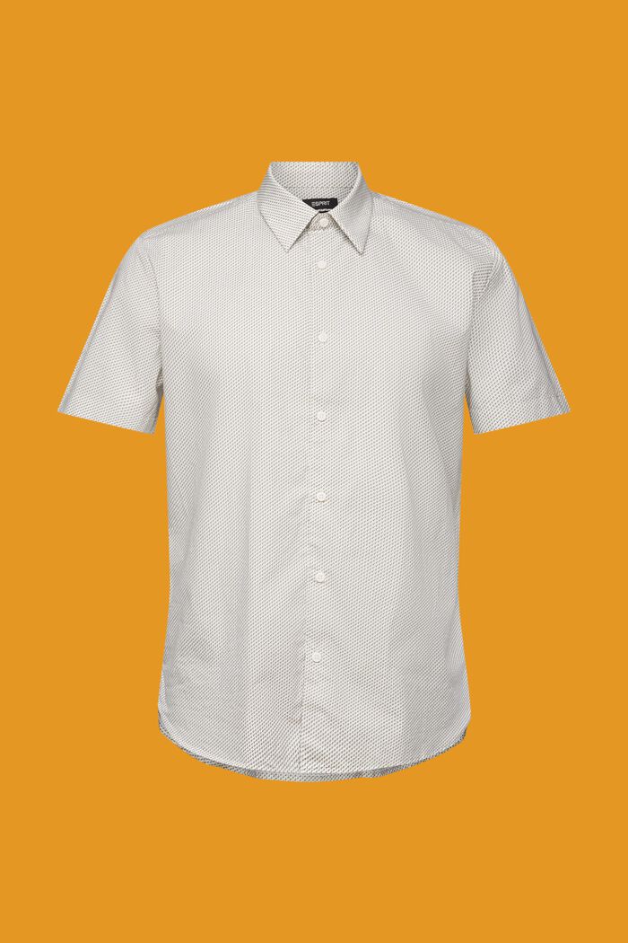 Chemise à manches courtes animée d’un motif, 100 % coton, LIGHT KHAKI, detail image number 6