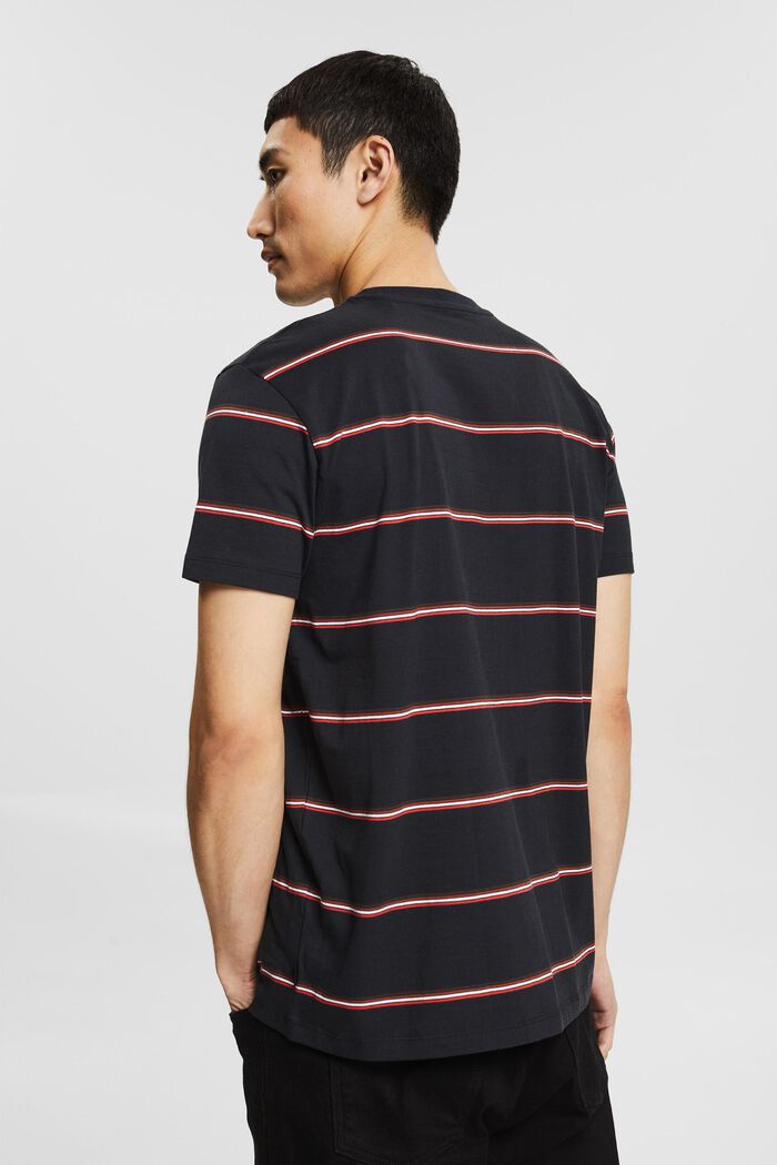 Jersey-T-Shirt mit Streifen, BLACK, detail image number 3