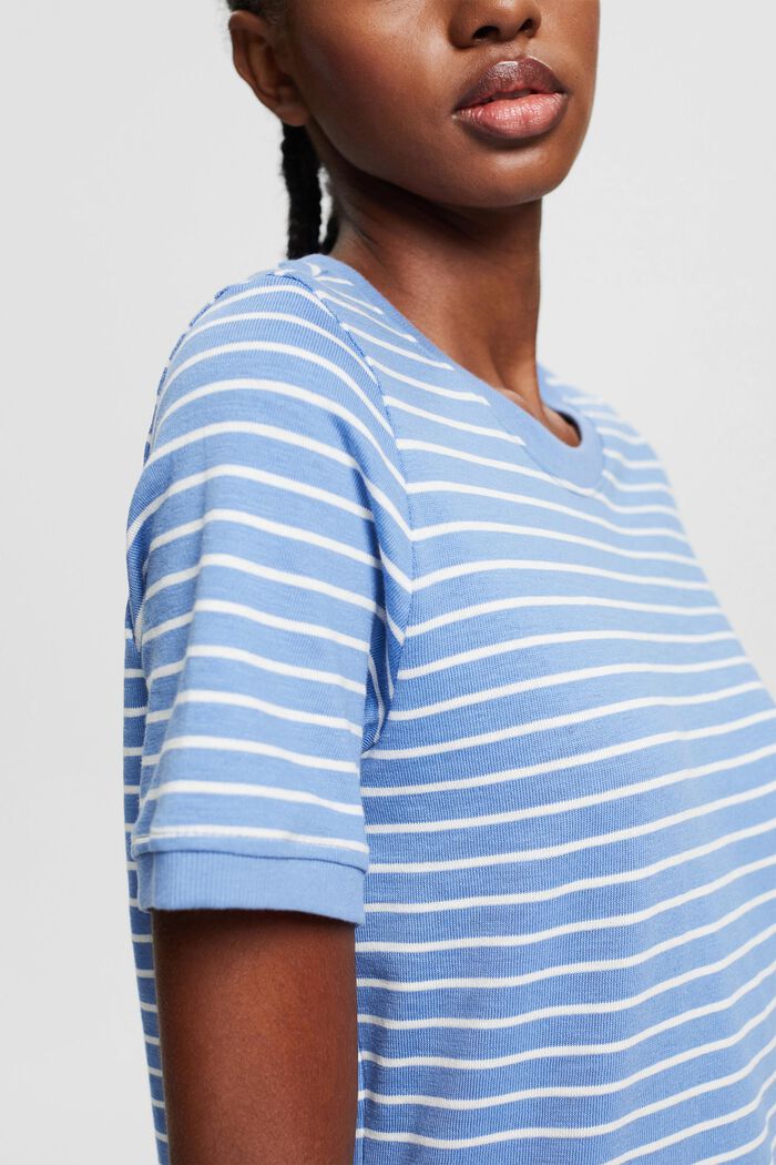 T-Shirt mit Streifen, 100% Baumwolle, LIGHT BLUE LAVENDER, detail image number 2