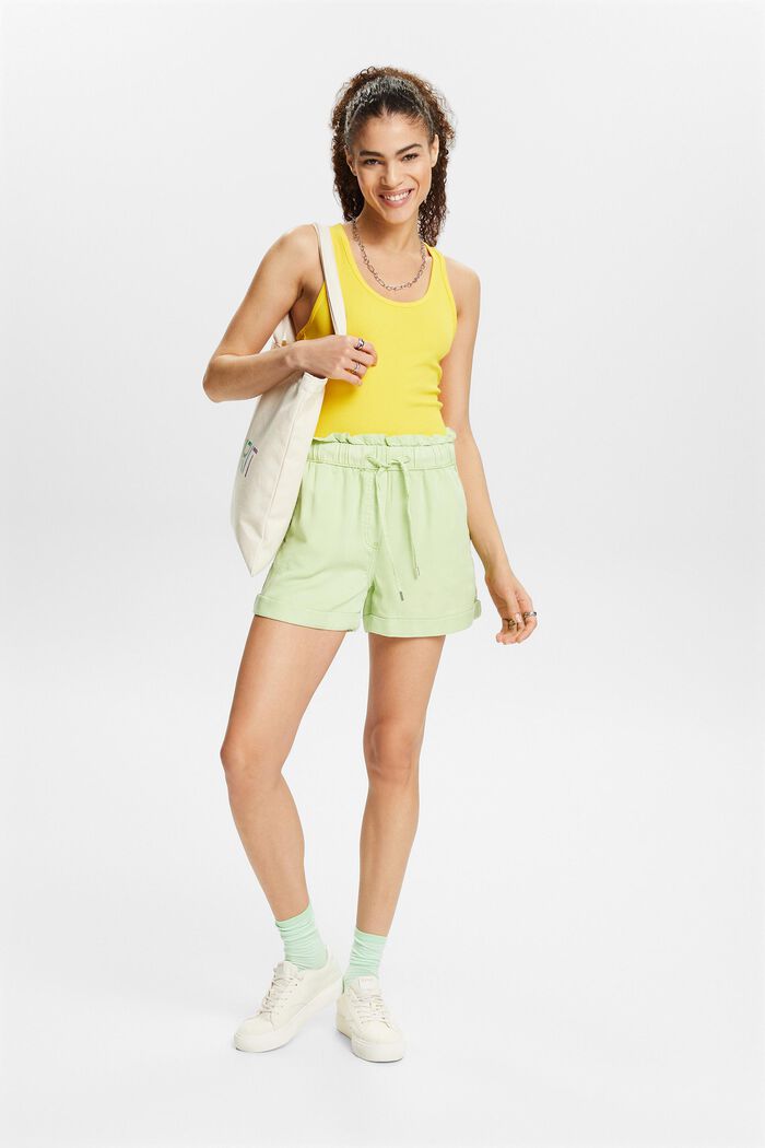 Pull-on-Shorts aus Twill, LIGHT GREEN, detail image number 1