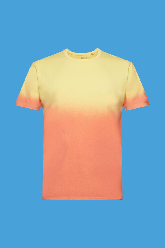 T-shirt bicolore à effet éclairci, LIGHT YELLOW, detail image number 6