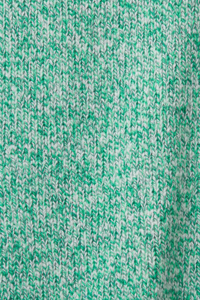 Pull à encolure ronde en laine mélangée, GREEN, detail image number 5