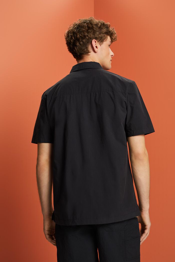 T-shirt à manches courtes, coton mélangé, BLACK, detail image number 3
