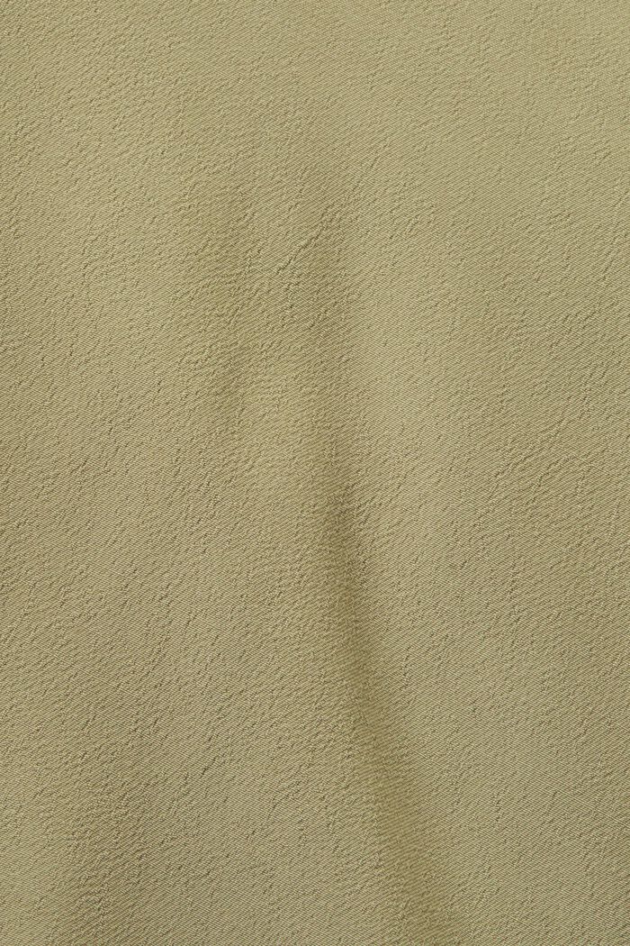 Basic-Bluse mit V-Ausschnitt, LIGHT KHAKI, detail image number 5