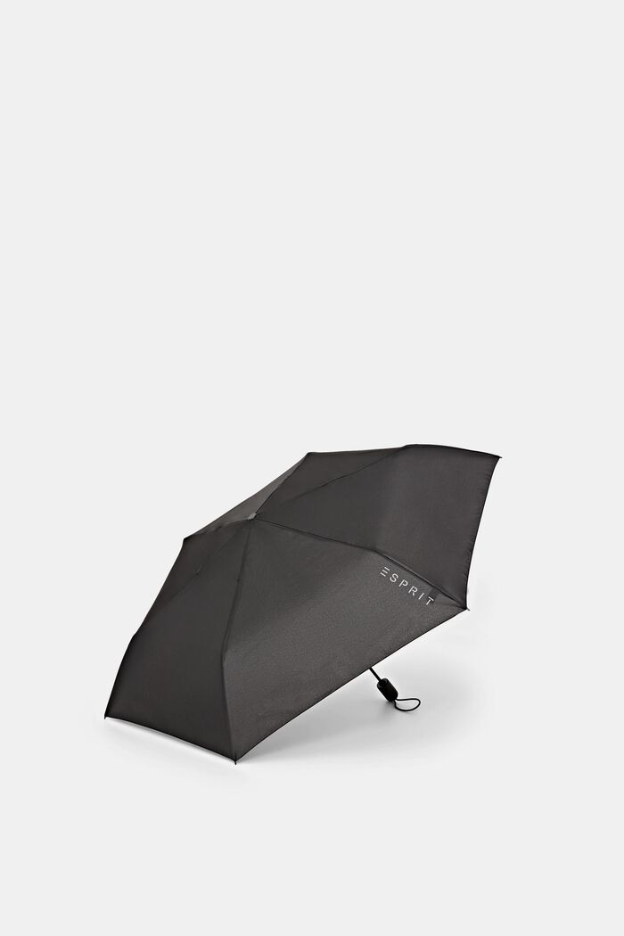 Parapluie de poche noir à forme élancée Easymatic, BLACK, detail image number 2