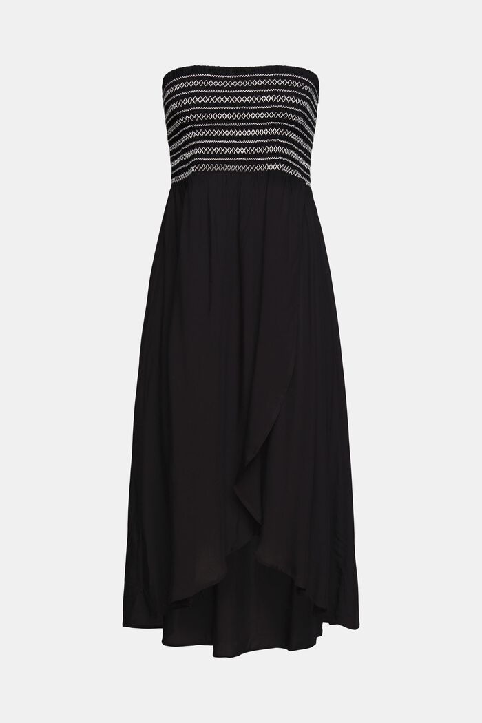 Bandeau-Kleid aus LENZING™ ECOVERO™, BLACK, overview