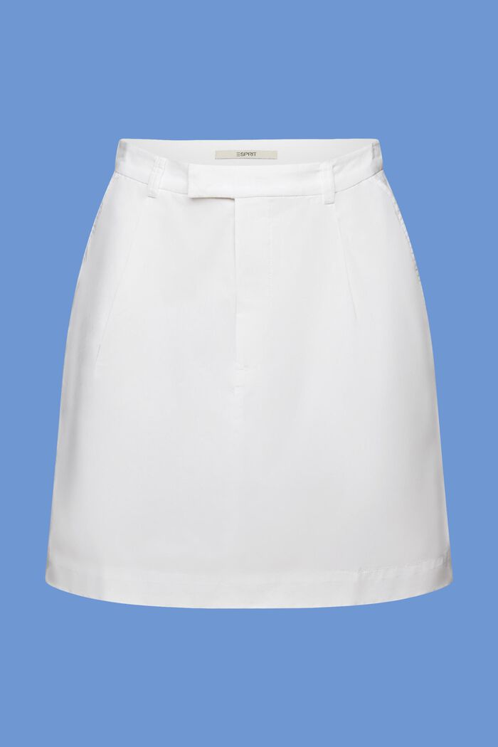 Mini-jupe tissée, 100 % coton, WHITE, detail image number 7