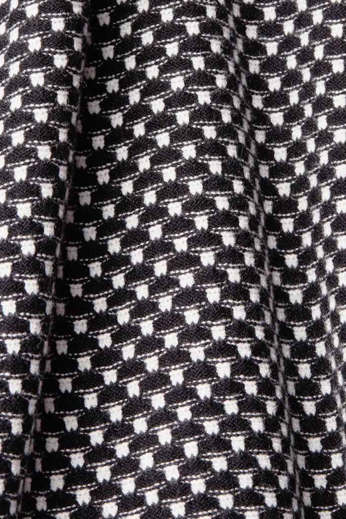 Zweifarbiger Strickpullover, LENZING™ ECOVERO™, BLACK, detail image number 5