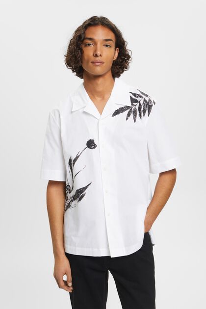 T-shirt orné d’un grand imprimé à fleurs, WHITE, overview