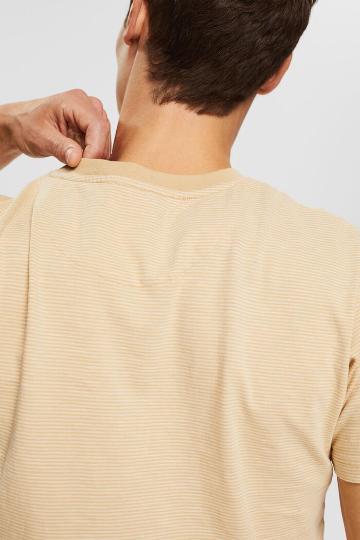 T-shirt en jersey à motif à rayures, SAND, detail image number 1