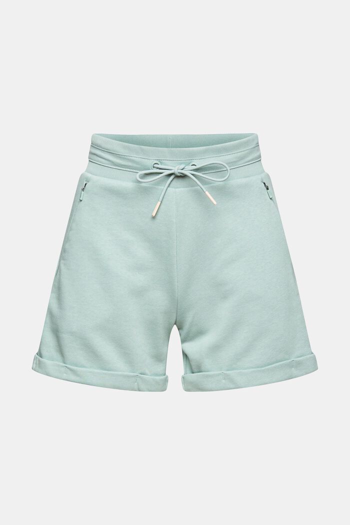 Recycelt: Sweat-Shorts mit Zippertaschen, DUSTY GREEN, overview