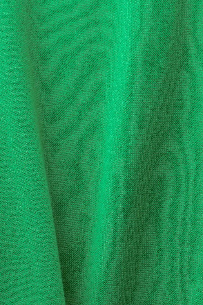 Baumwollpullover mit V-Ausschnitt, GREEN, detail image number 5