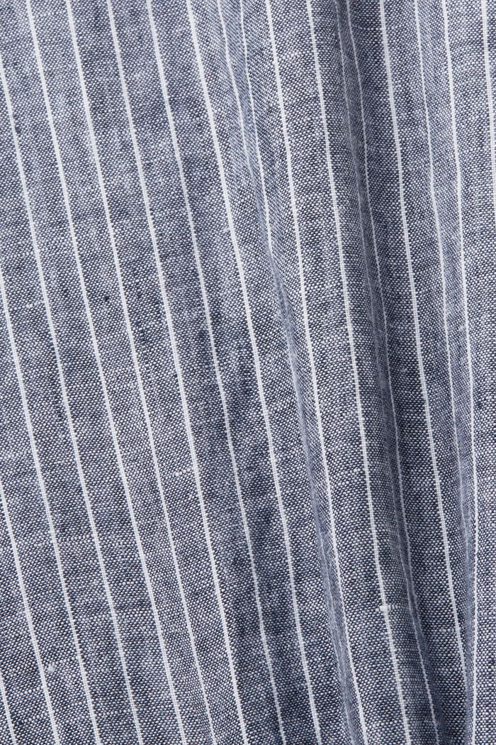 T-shirt rayé, 100 % lin, NAVY, detail image number 4