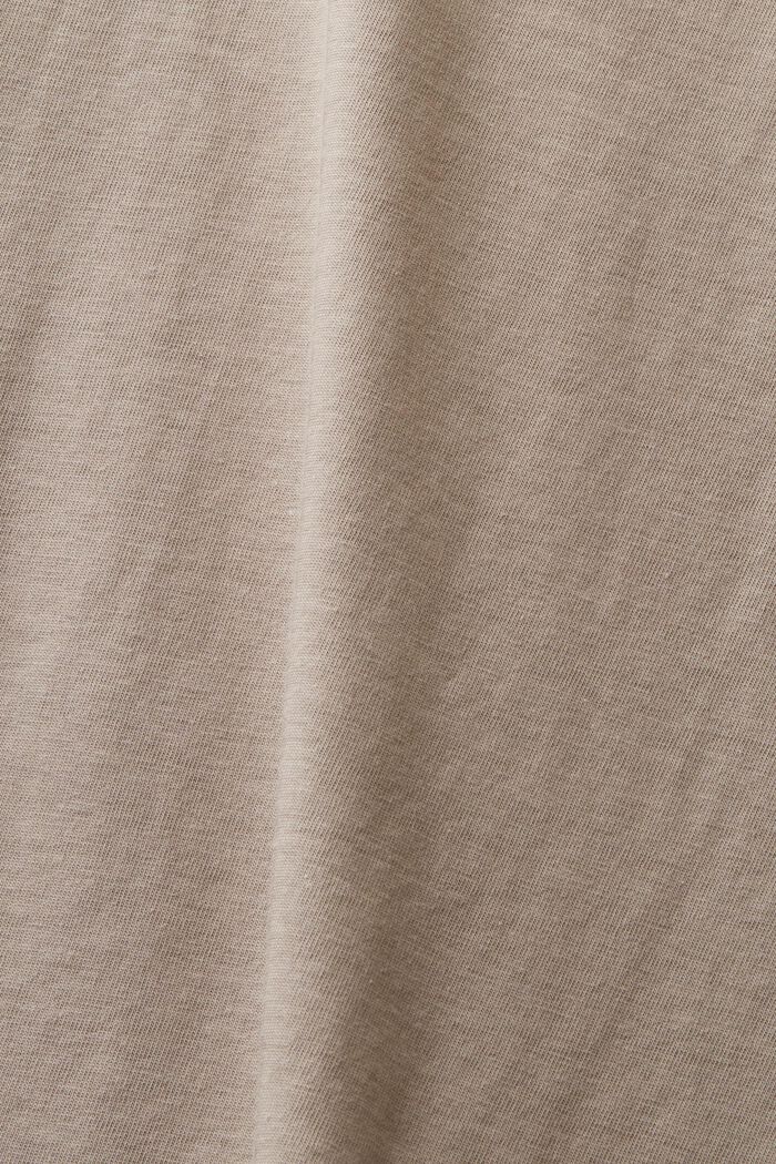 T-shirt à encolure ronde en coton, LIGHT TAUPE, detail image number 6