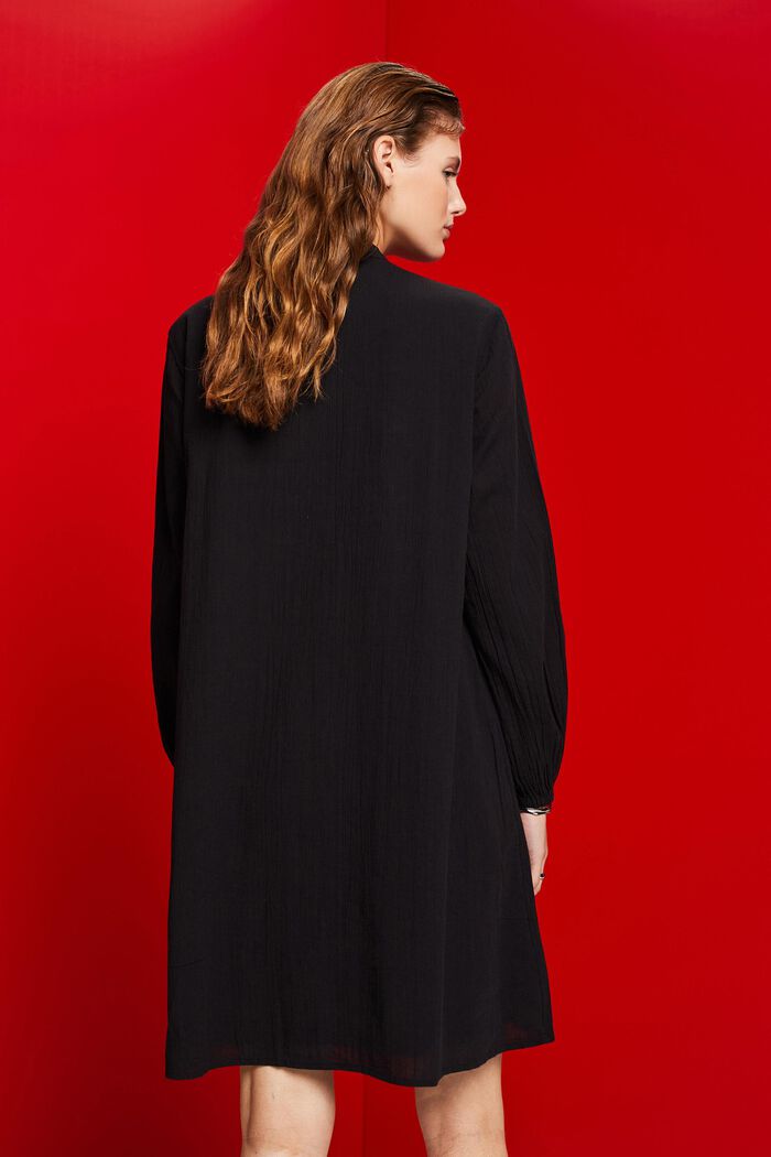 Robe-chemise brodée, BLACK, detail image number 3