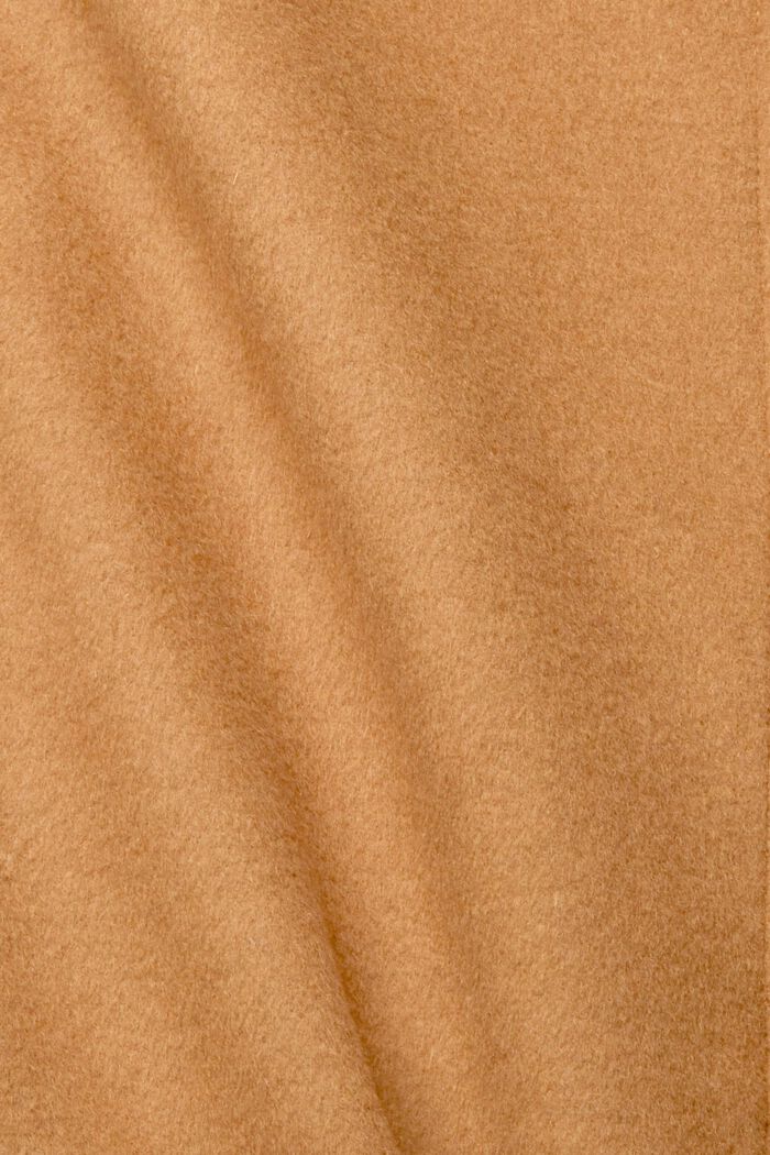 Manteau de style surchemise en laine mélangée, CARAMEL, detail image number 5