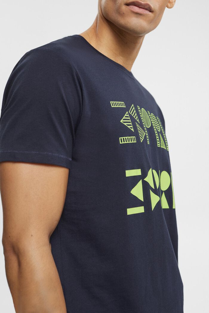 Jersey-T-Shirt mit Logoprint, NAVY, detail image number 0