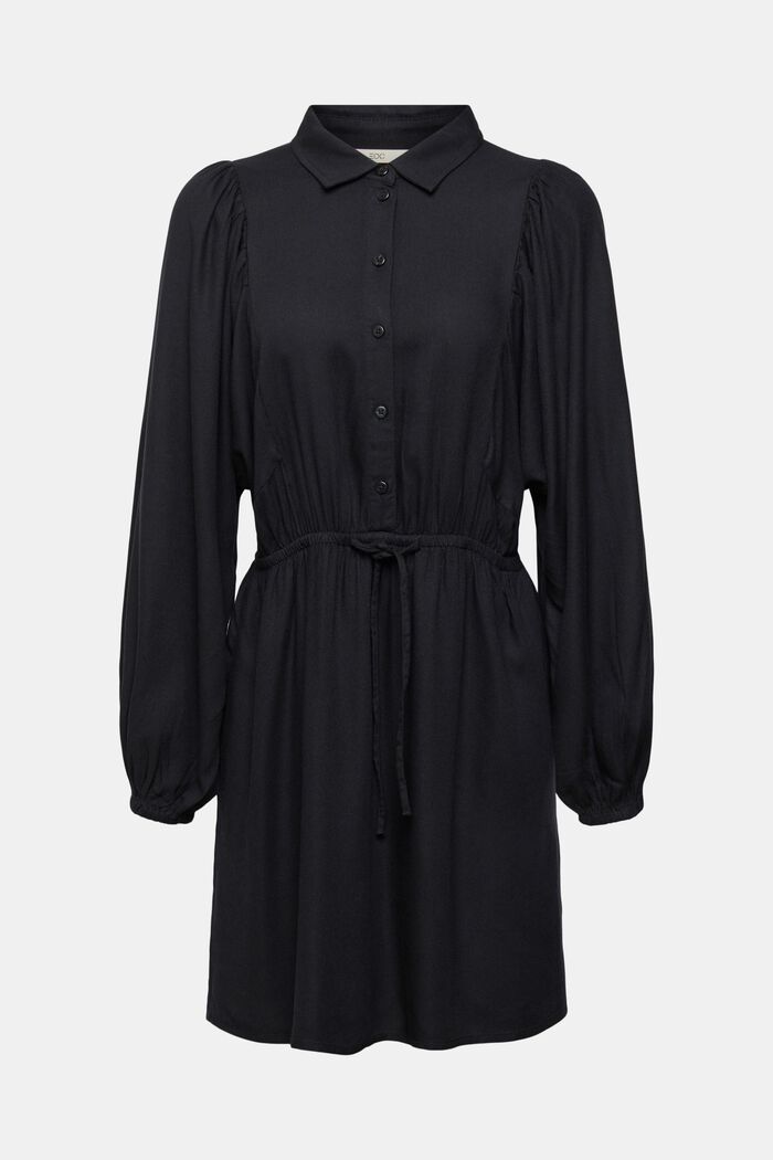 Kleid mit Durchzugband, BLACK, overview
