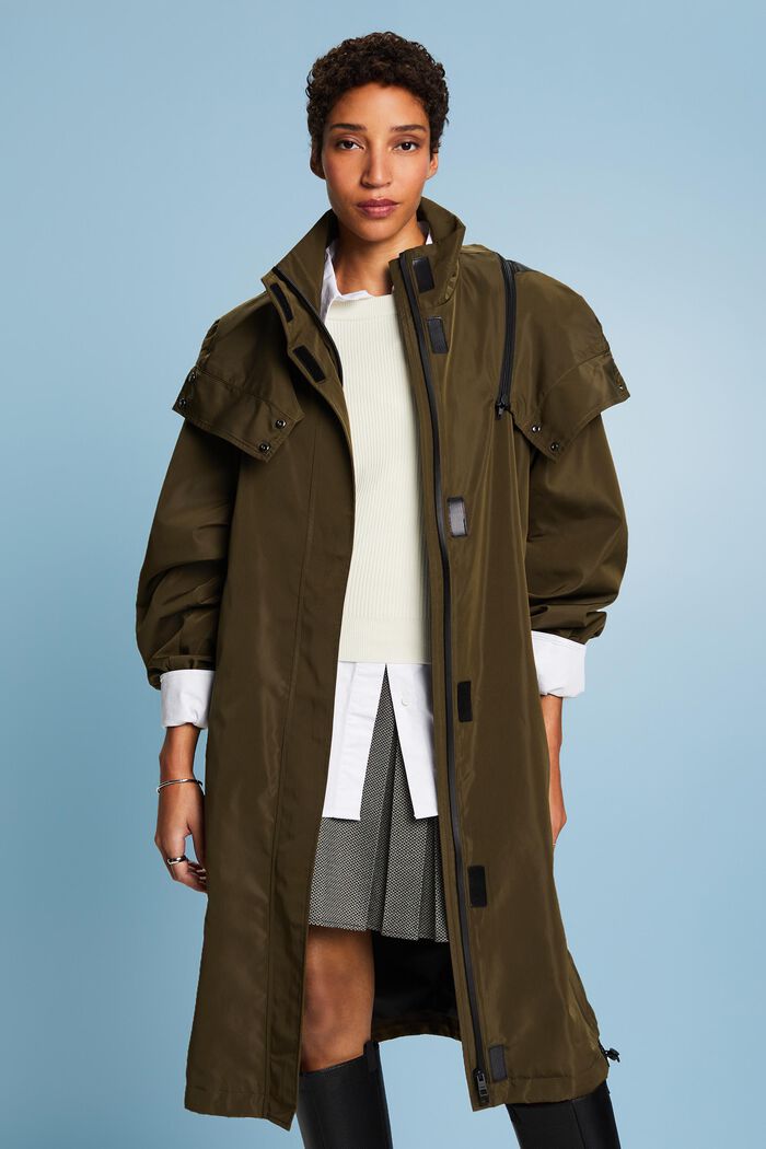 Manteau à capuche amovible, KHAKI GREEN, detail image number 5