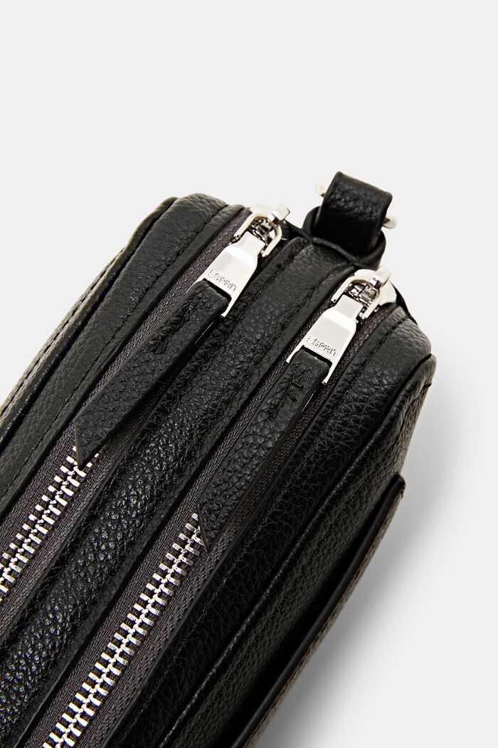 Petit sac bandoulière en similicuir, BLACK, detail image number 1