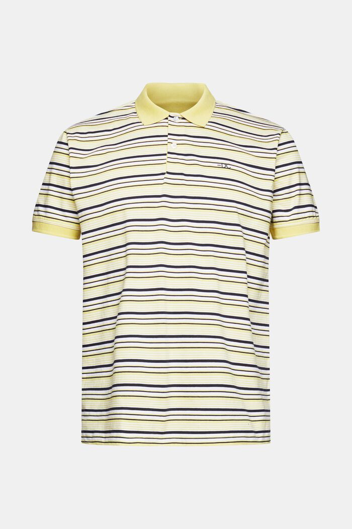Mehrfarbig gestreiftes Polo-Shirt, YELLOW, overview