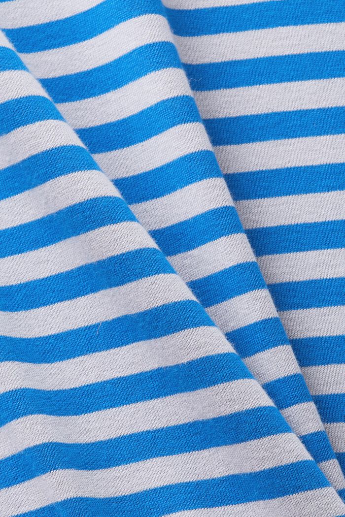 Gestreiftes Baumwoll-T-Shirt mit Logo-Print, LIGHT BLUE LAVENDER, detail image number 5