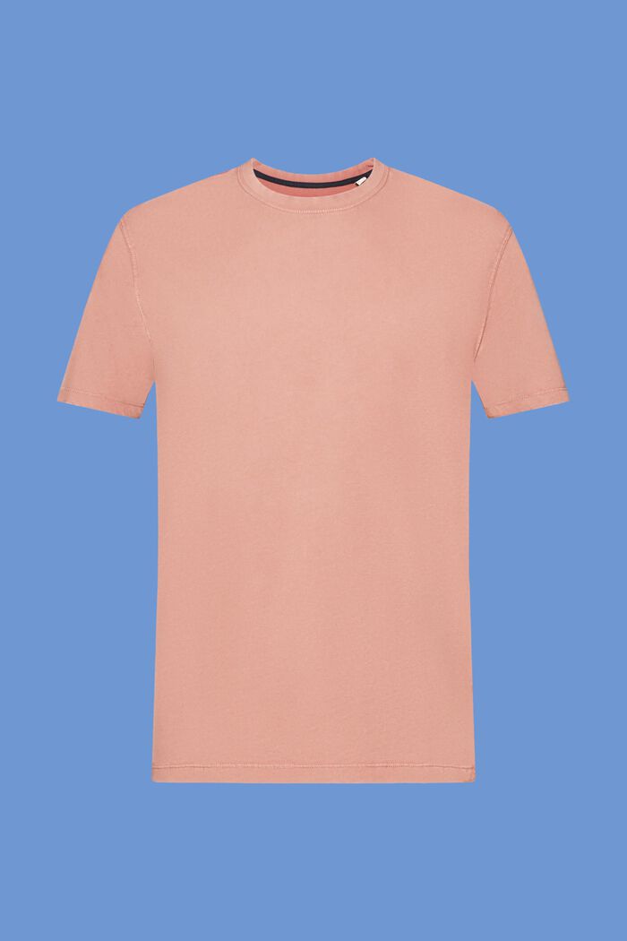 T-shirt en jersey teint en pièce, 100 % coton, DARK OLD PINK, detail image number 6