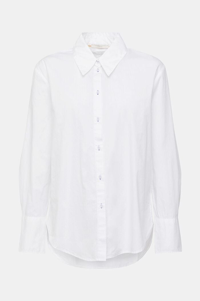 T-Shirt in Hemdblusen-Optik, WHITE, overview