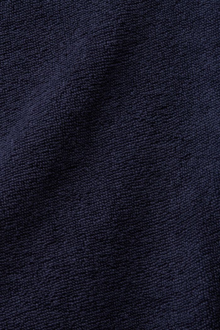 Peignoir en tissu éponge à doublure rayée, NAVY BLUE, detail image number 5