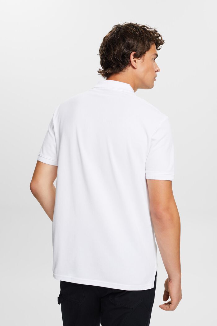 Piqué-Poloshirt aus Pima-Baumwolle, WHITE, detail image number 3