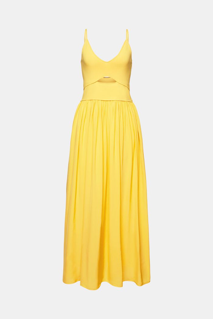 Midikleid mit Cut-out, SUNFLOWER YELLOW, detail image number 6