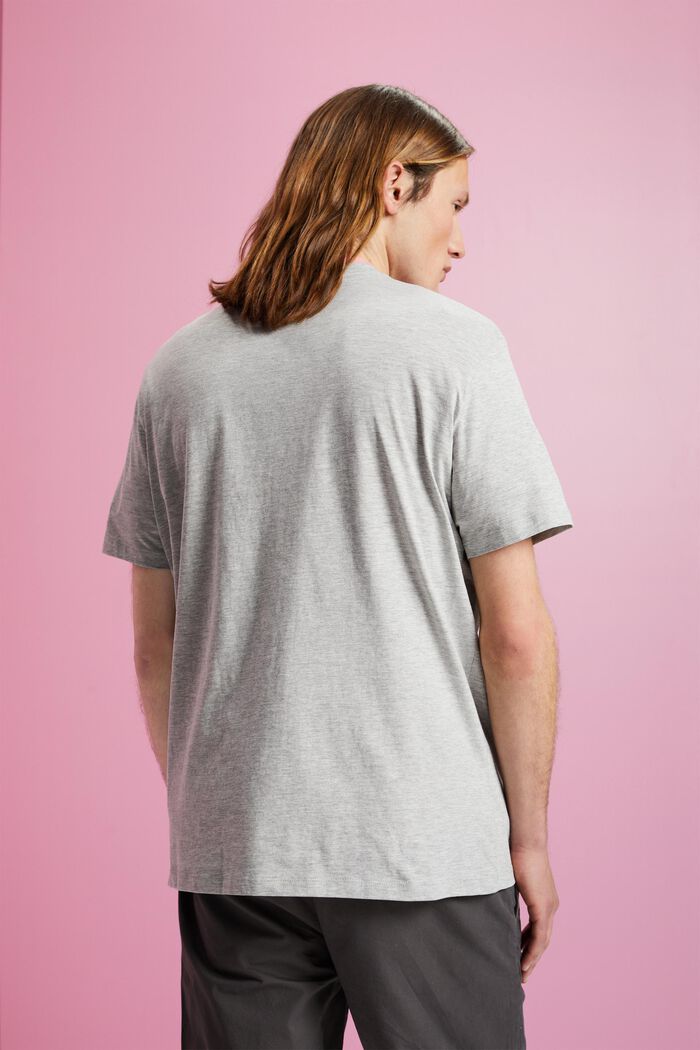 T-shirt en coton mélangé à imprimé, LIGHT GREY, detail image number 3