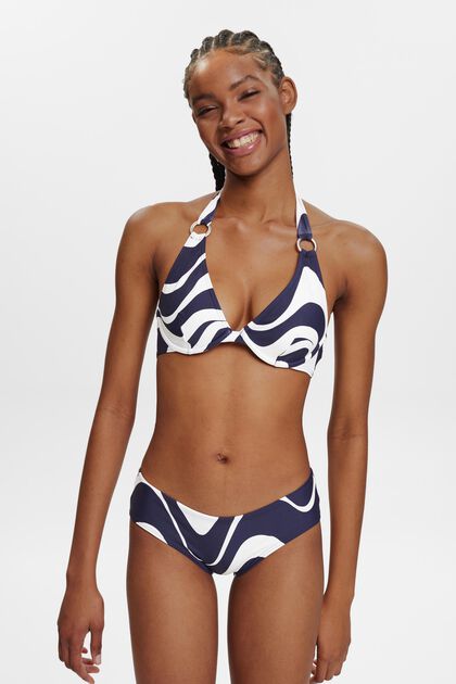 Neckholder-Bikinitop mit Print
