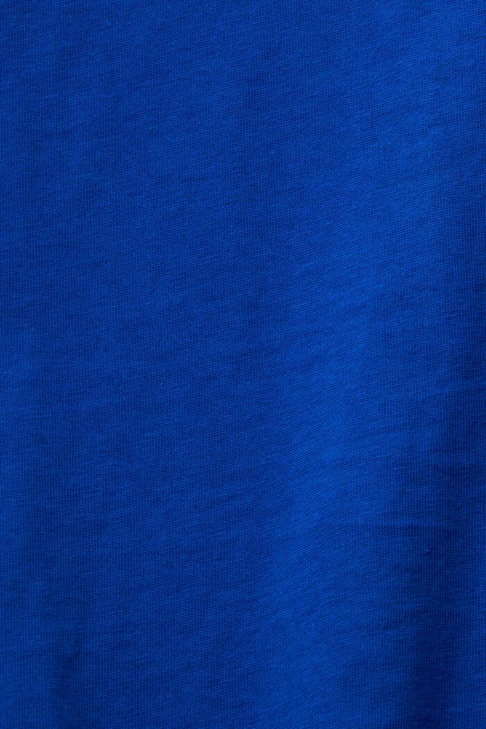T-shirt à encolure ronde en coton, BRIGHT BLUE, detail image number 4