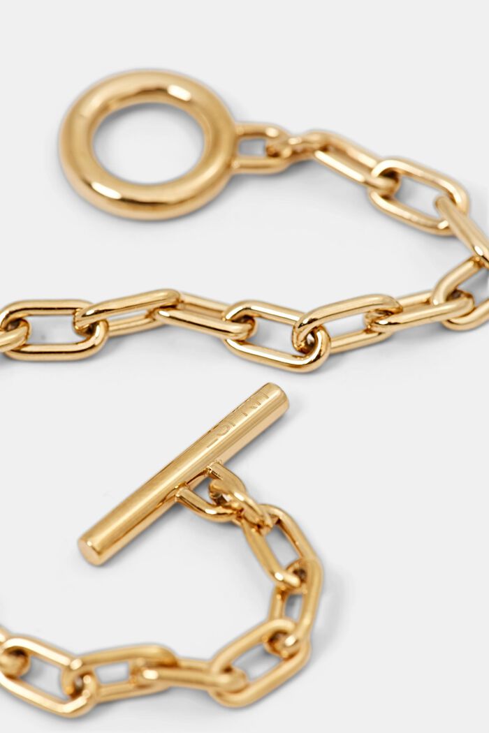Bracelet à maillons doré en acier inoxydable, GOLD, detail image number 1