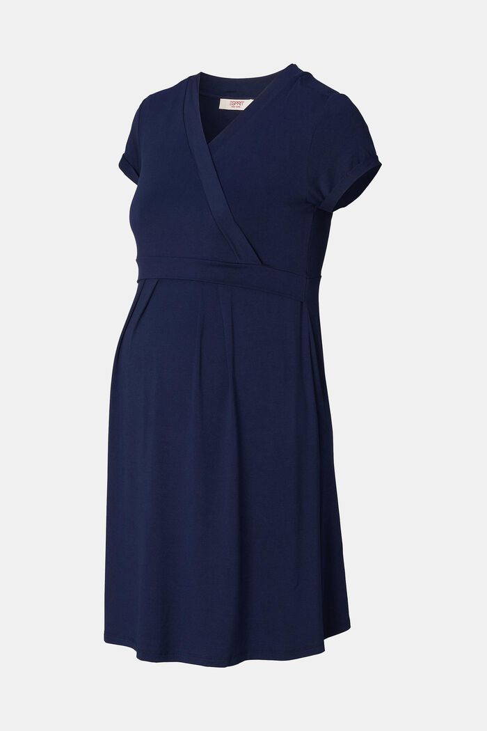 MATERNITY Kleid aus Jersey mit V-Ausschnitt, DARK NAVY, detail image number 5