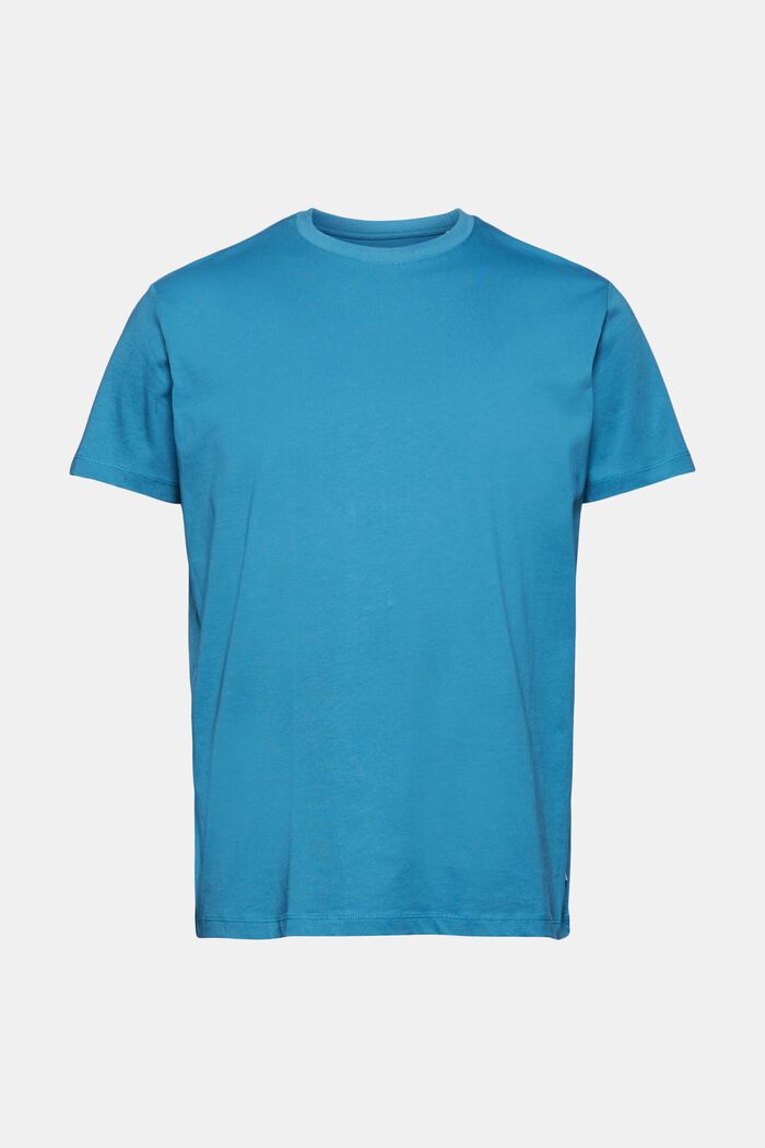 Jersey-T-Shirt aus 100% Organic Cotton, PETROL BLUE, detail image number 0