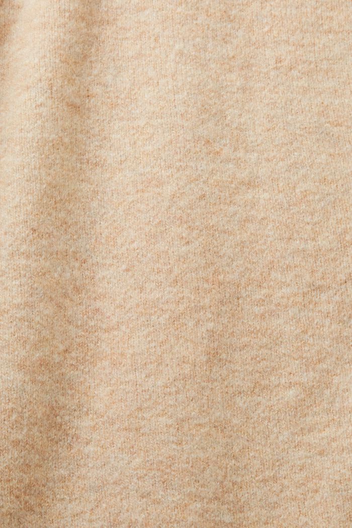 Cardigan à encolure en V boutonnée, en laine mélangée, SAND, detail image number 5