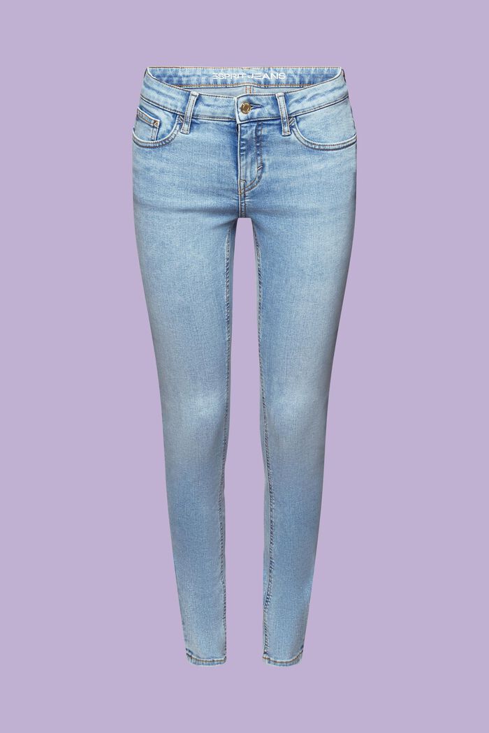 Jean Skinny à taille mi-haute, BLUE LIGHT WASHED, detail image number 7