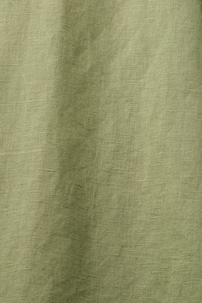 T-shirt à manches courtes en mélange de lin et de coton, LIGHT KHAKI, detail image number 6