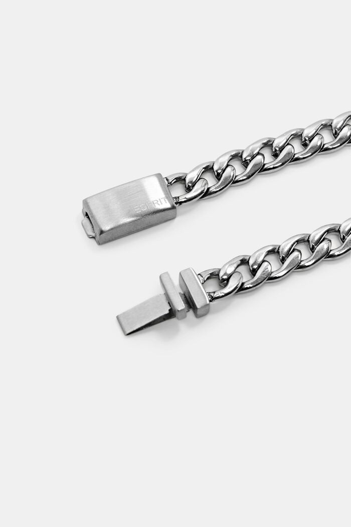 Bracelet façon chaîne à fermoir épais, SILVER, detail image number 1