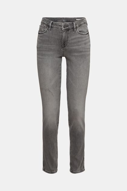 Jean stretch de coupe Slim Fit, GREY MEDIUM WASHED, overview