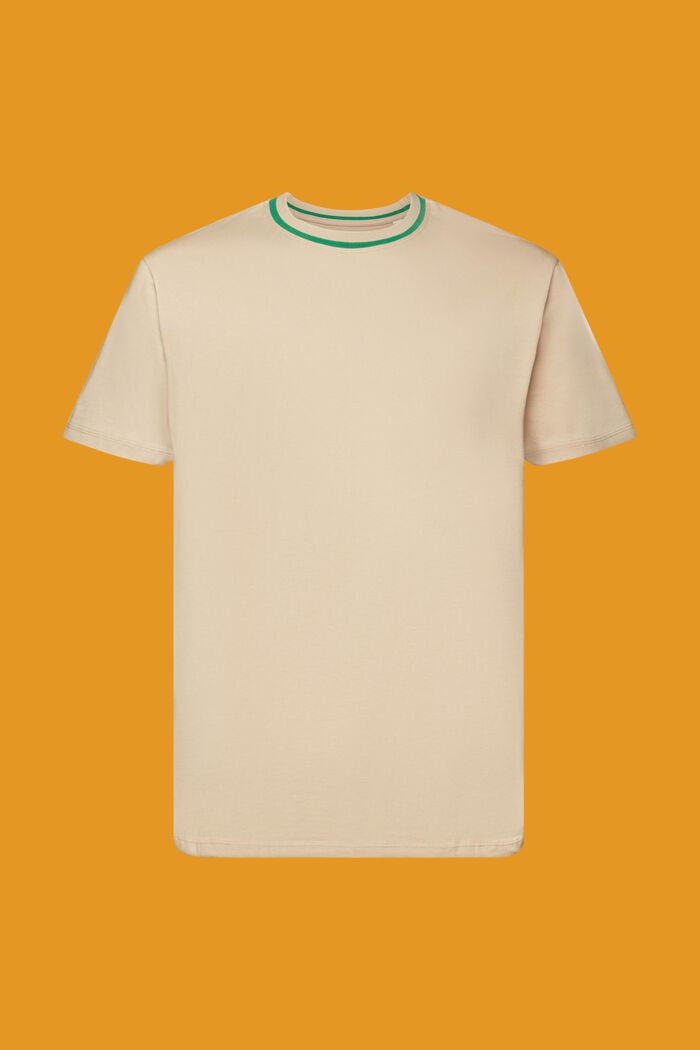 T-shirt en jersey, 100 % coton, SAND, detail image number 6