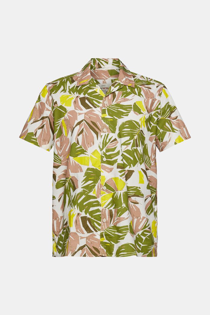 Chemise à imprimé feuilles tropicales