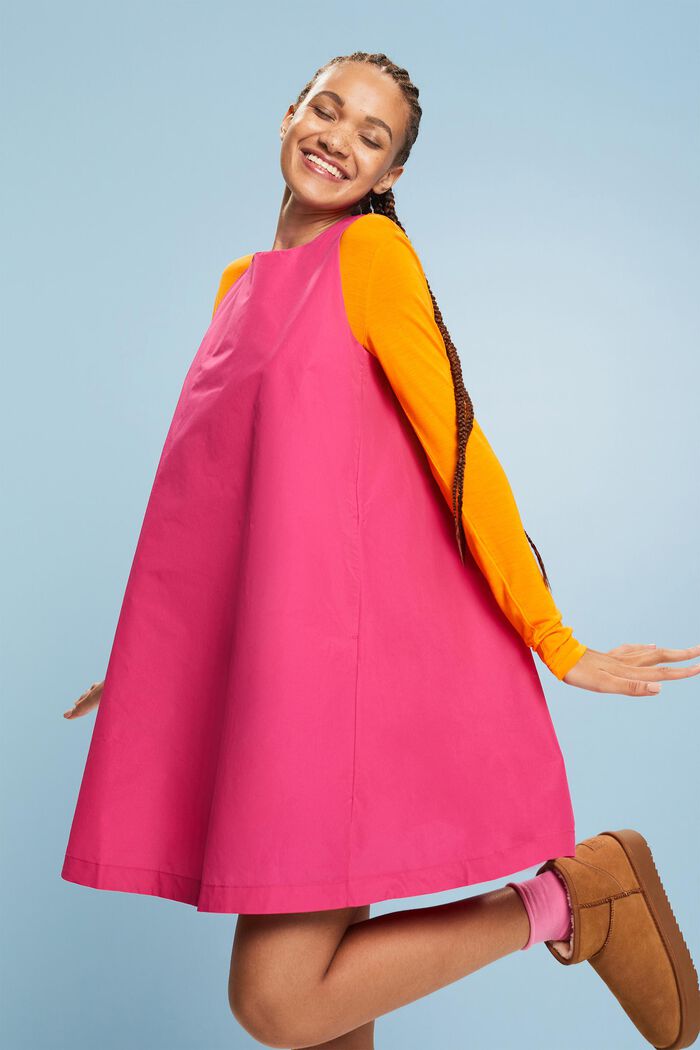 Mini-robe de coupe trapèze, PINK FUCHSIA, detail image number 0
