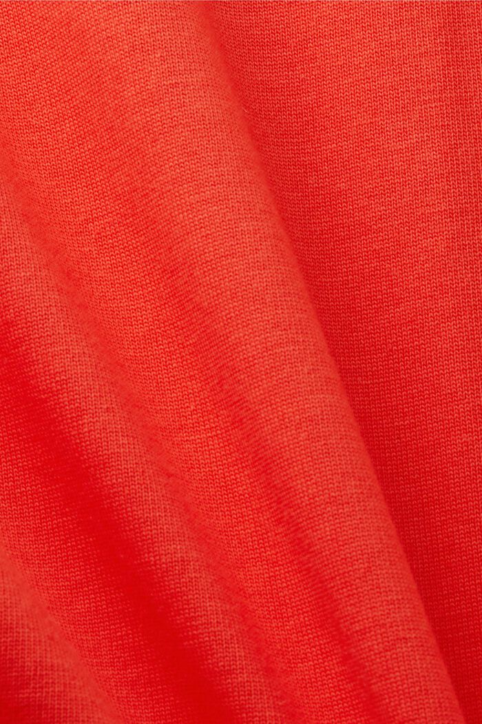 T-Shirt aus Bio-Baumwolle mit geometrischem Print, ORANGE RED, detail image number 5