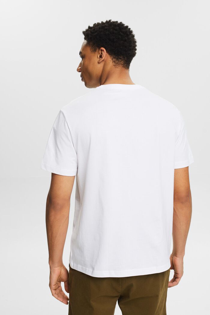 Kurzärmliges T-Shirt mit Rundhalsausschnitt, WHITE, detail image number 2