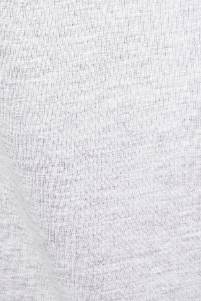 T-shirt en jersey flammé imprimé, LIGHT GREY, detail image number 5