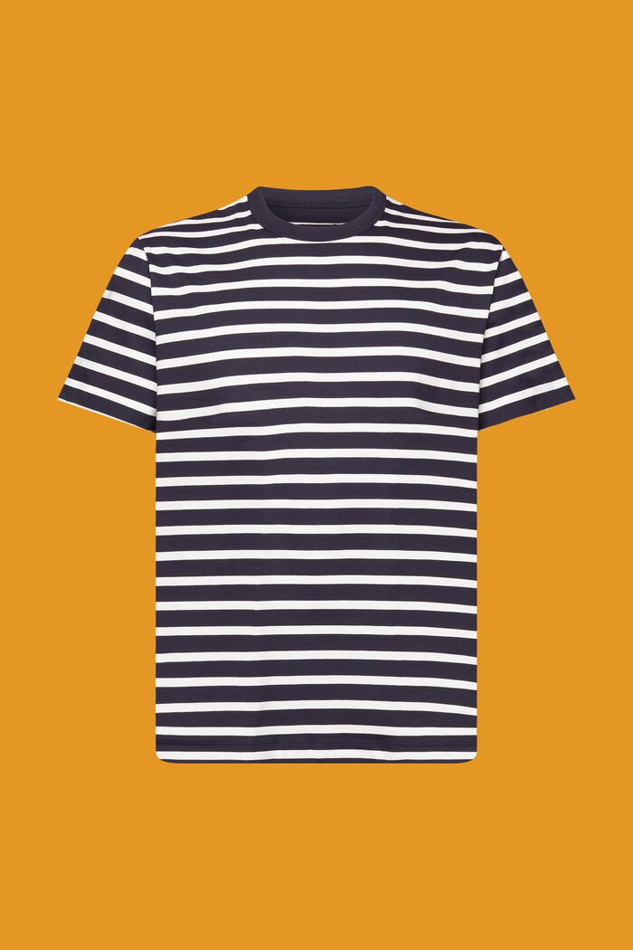 T-shirt rayé en coton durable, NAVY, detail image number 6