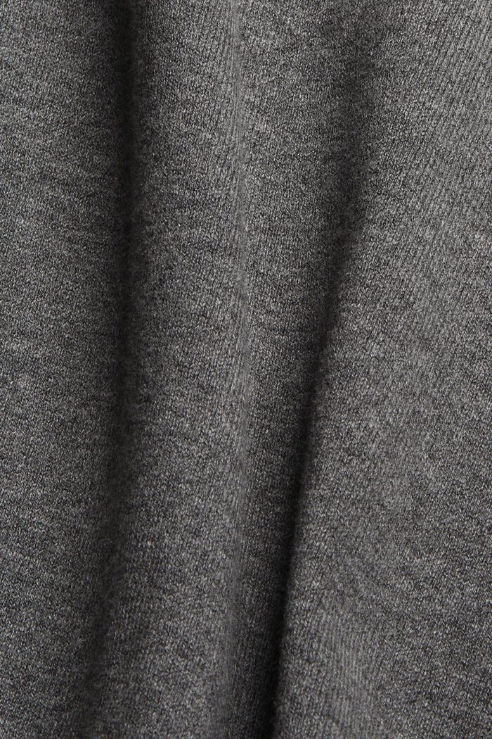 Robe-pull basique en coton bio mélangé, GUNMETAL, detail image number 4